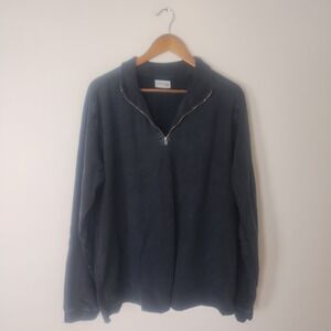 Fitigues Quarter Zip Pullover Mens Medium Distressed Mock Neck USA Grunge